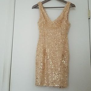 Gold sequins dress